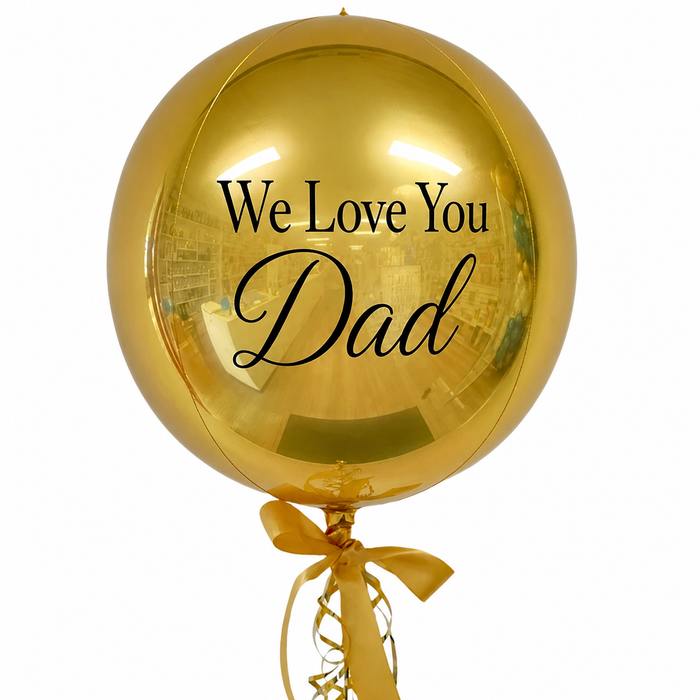 Fathers Day Customisable Orb Balloon - Choose Your Writing & Colours
