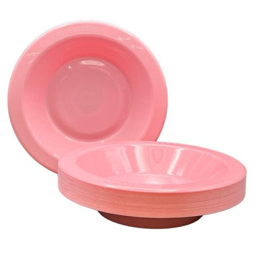 Light Pink Bowls Plastic Pk20