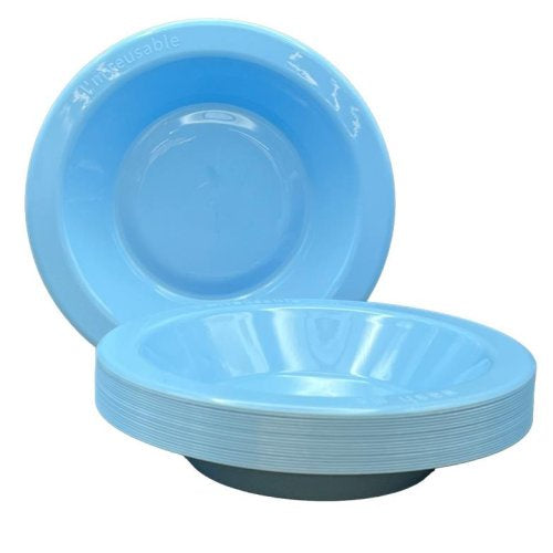Light Blue Bowls Plastic Pk20