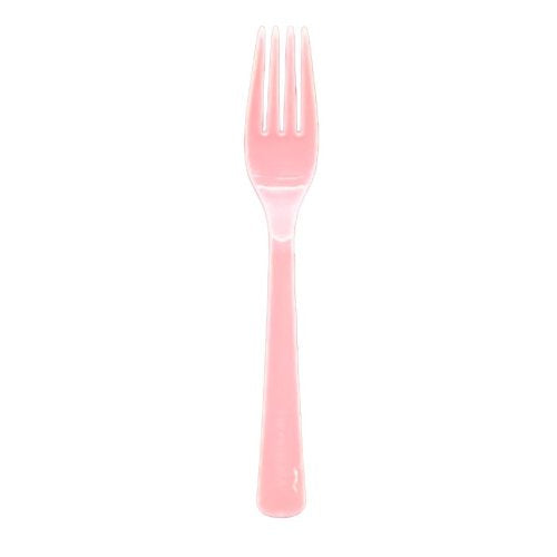 Light Pink Plastic Forks 20pk