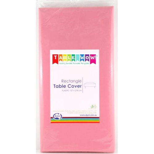 Pale Pink Plastic Tablecover