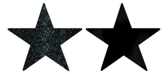 Star Cutouts Foil & Glitter | Black