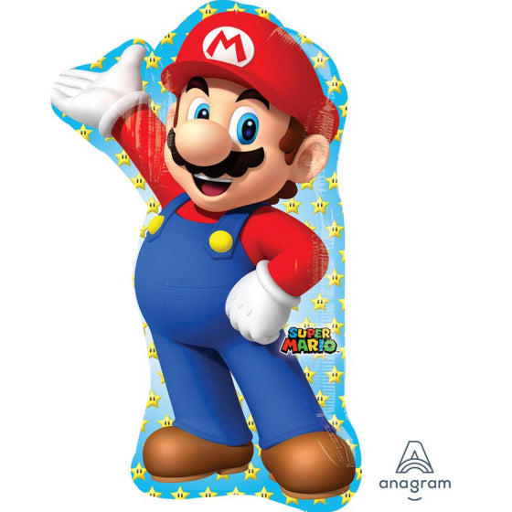 Super Mario Large Shape Balloon - Helium Filled or Flat