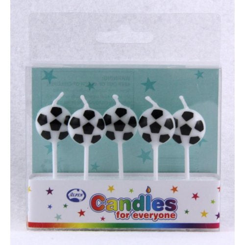 Soccer Ball Candles 5pcs