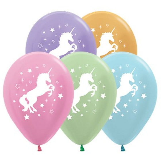 Unicorn Balloons Assorted - Singles or Packs - Helium Filled or Flat