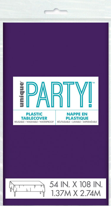 Deep Purple Plastic Tablecover