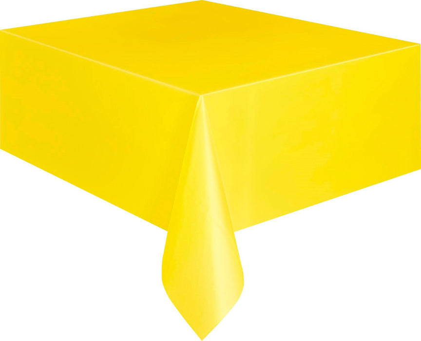 Neon Yellow Plastic Table Cover