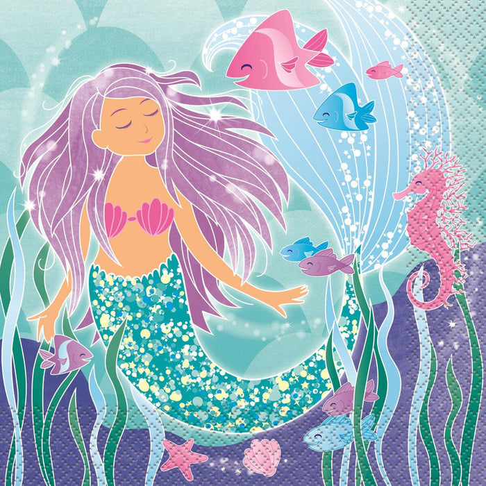 Mermaid Lunch Napkins 16pk