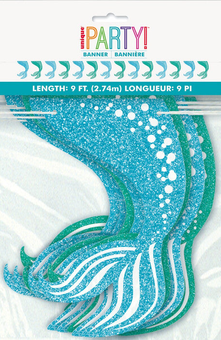 Mermaid Tail Glitter Garland Banner