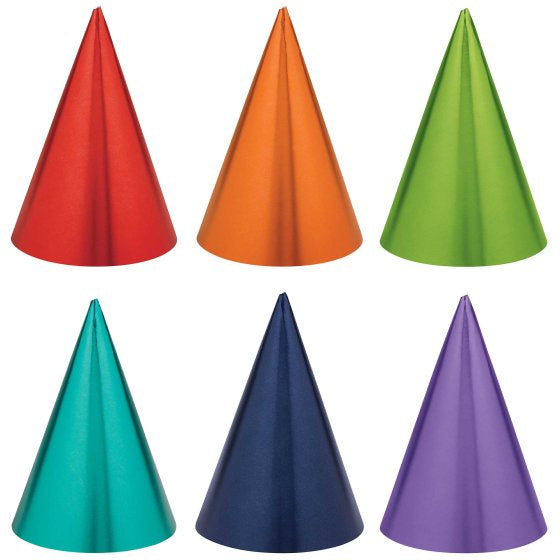 Rainbow Party Hats 12pk