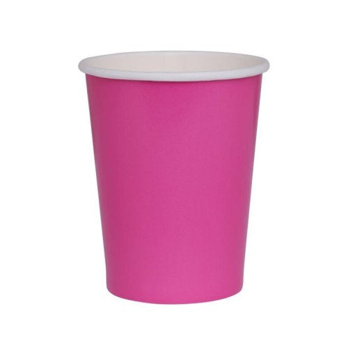 Flamingo Pink Paper Cups 260ml Pk 20