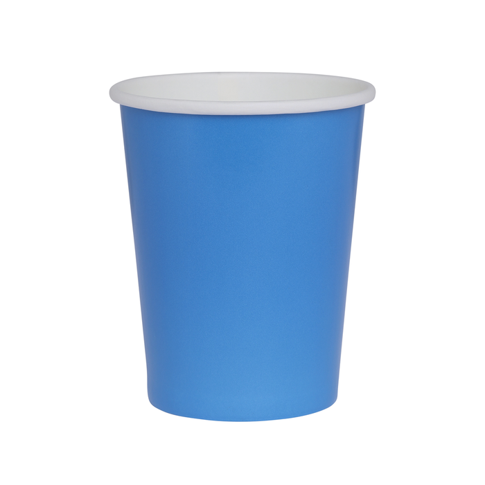 Sky Blue Paper Cups 260ml Pk20