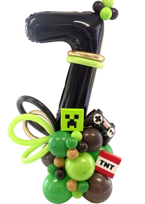 Minecraft Balloon Bouquet/Base- Choose Your Age