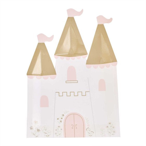 Princess Castle Shape Plates Pk8