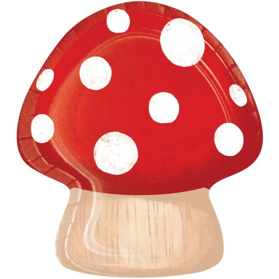 Mushroom Paper Plates 8pk