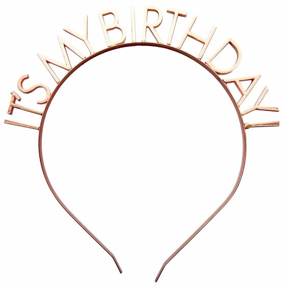 Its My Birthday Headband - Rose Gold
