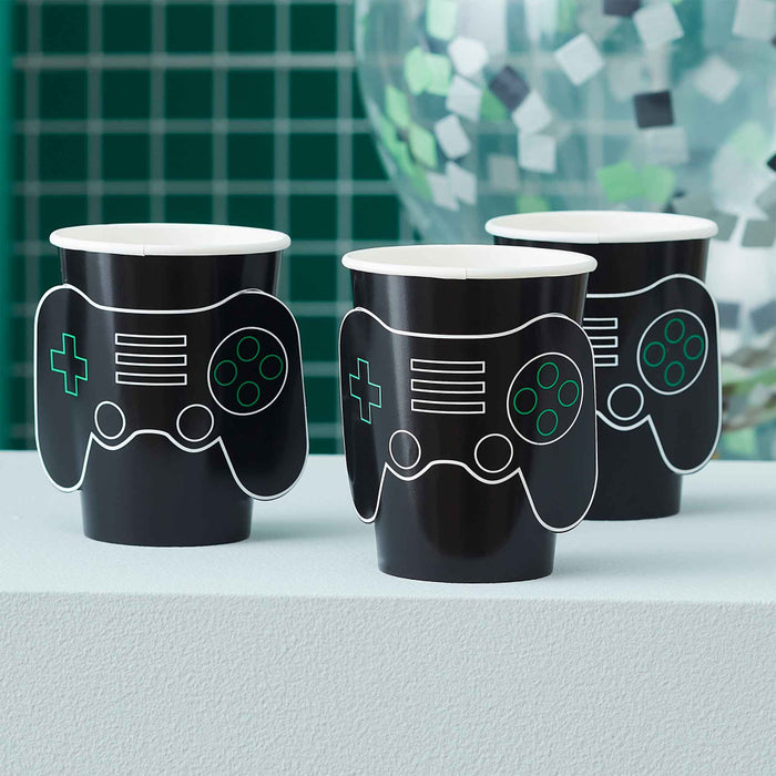 Game Controller Paper Cups 266ml 8pk