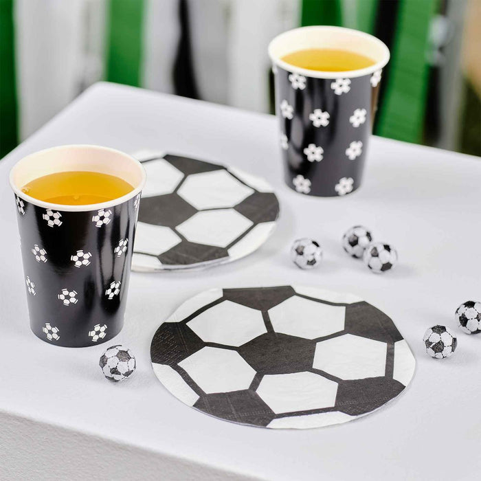 Soccer Ball Shape Napkins Pk16