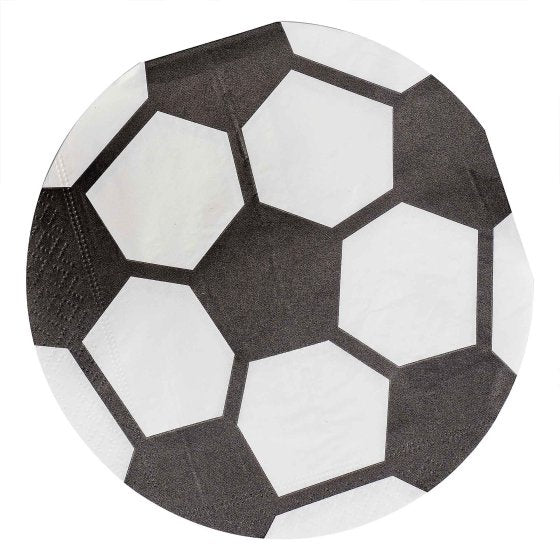 Soccer Ball Shape Napkins Pk16