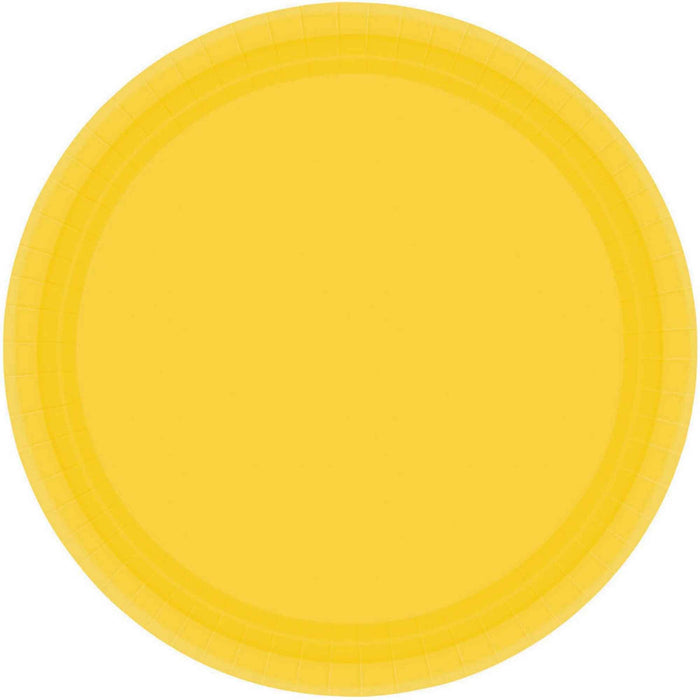 Paper Plates Snack - Yellow Pk20