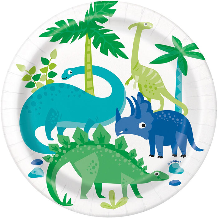 Dinosaur Paper Snack Plates 8pk
