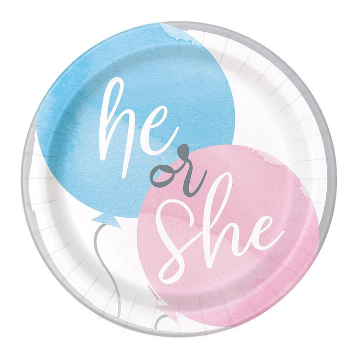 Gender Reveal Plates | He or She?