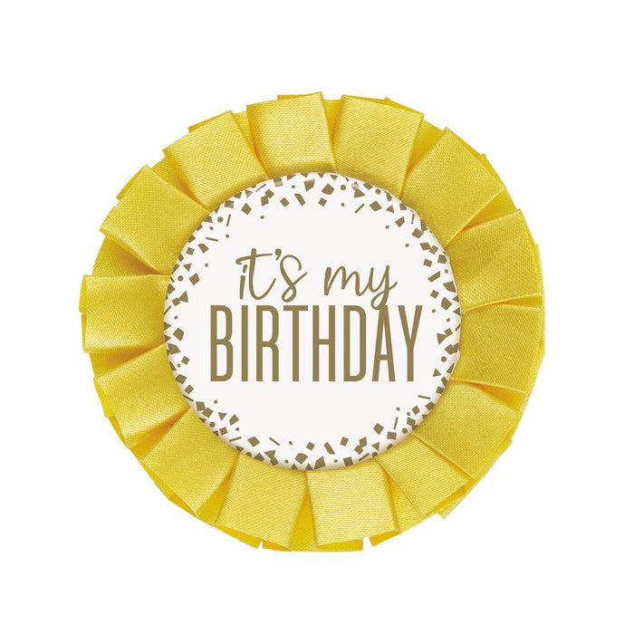 Birthday Badge - Gold 'Its my Birthday'