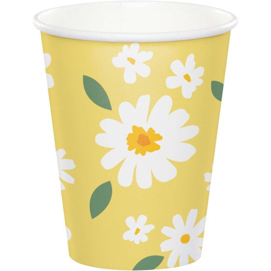 Sweet Daisy Paper Cups 8pk