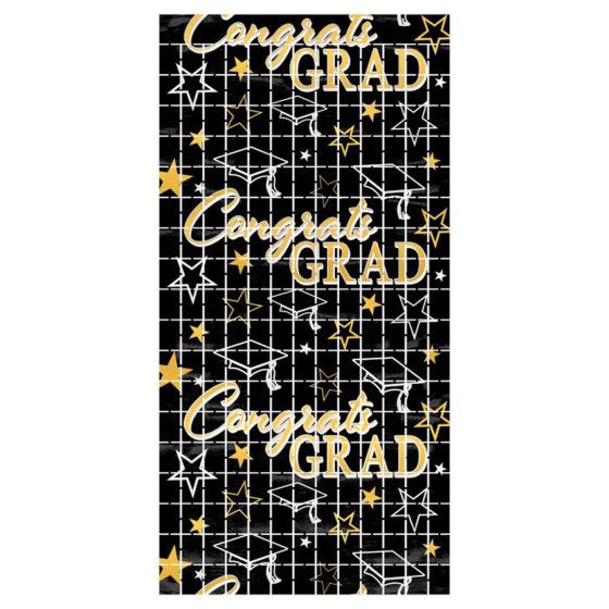 Graduation Metallic Square Curtain