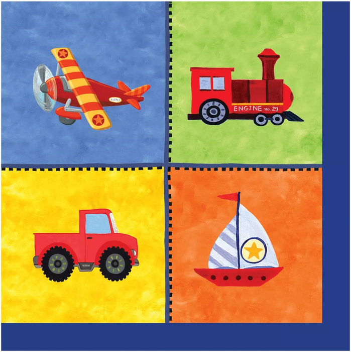 Planes, Trains & Automobile Beverage Napkins | 16pk