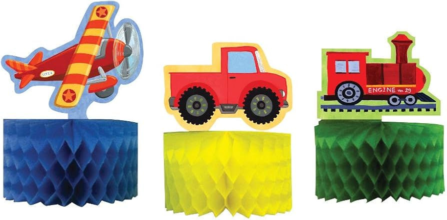 Planes, Trains & Automobile Mini Centrepieces | 3pk