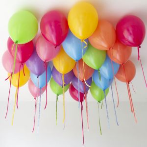 Bright Assorted Ceiling Helium Balloons - Singles or Packs