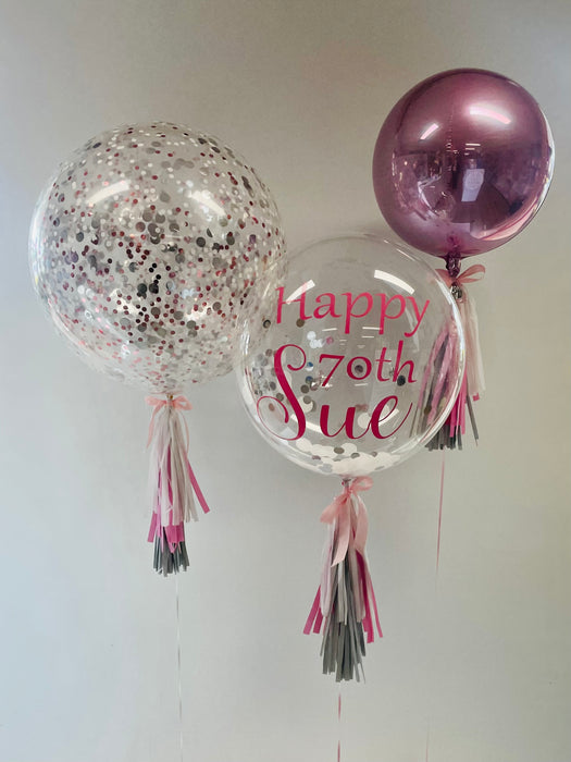 Custom Confetti Feature Balloons - Set of 3 *BEST SELLER!*
