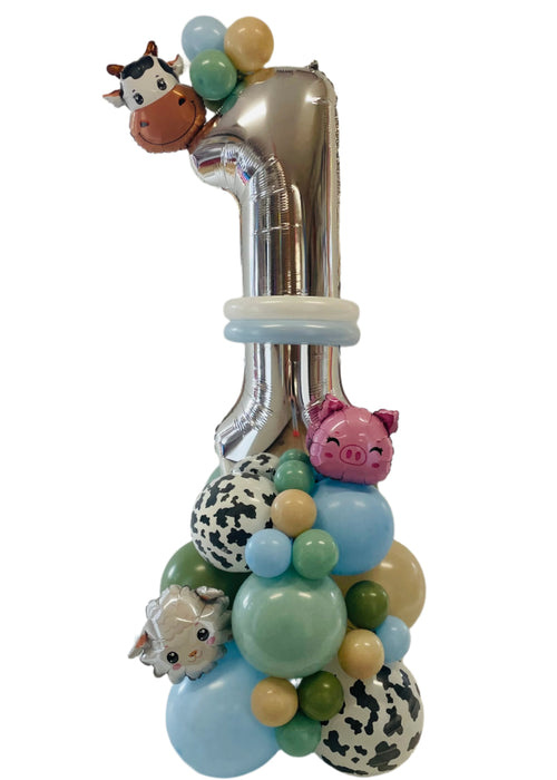 Farm Yard Themed Balloon Bouquet/Base - Choose Your Age