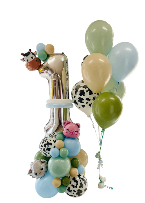 Farm Yard Themed Balloon Bouquet/Base - Choose Your Age