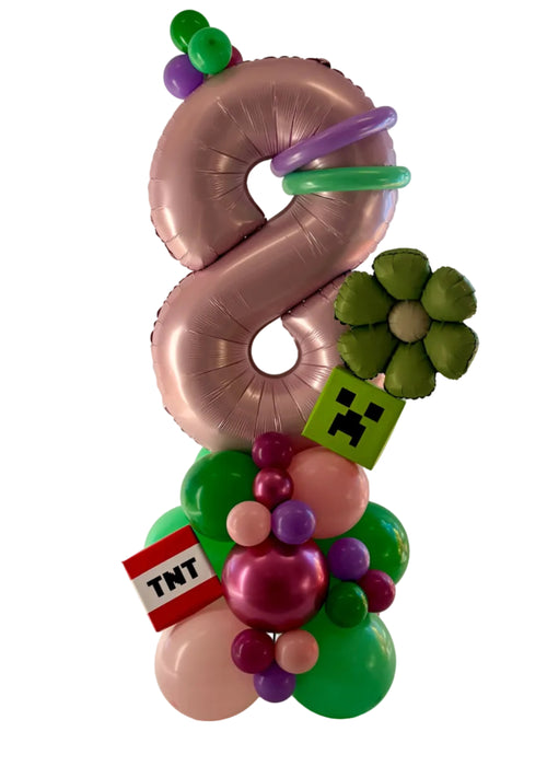 Minecraft Balloon Bouquet/Base- Choose Your Age