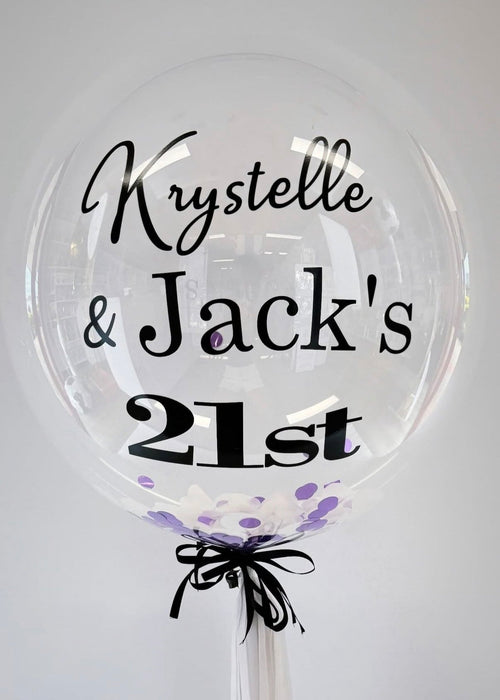Custom Birthday Confetti Bubble Balloon - Choose Your Colours *BEST SELLER!*