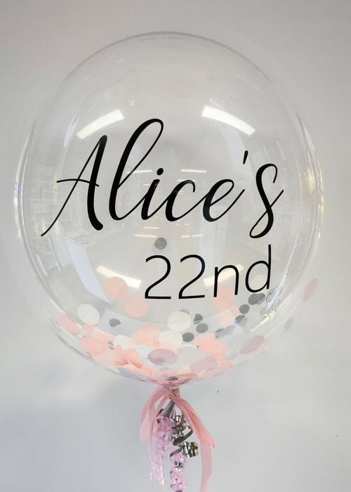 Custom Birthday Confetti Bubble Balloon - Choose Your Colours *BEST SELLER!*