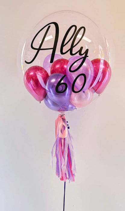 Custom Birthday Bubble Balloon with minis - Choose Your Colours