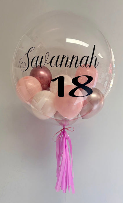 Custom Birthday Bubble Balloon with minis - Choose Your Colours