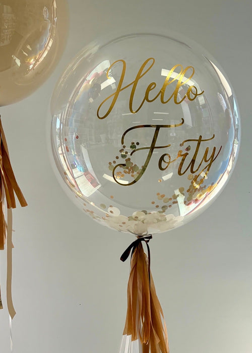 Custom Birthday Confetti Bubble Balloon - Choose Your Colours *BEST SELLER!*