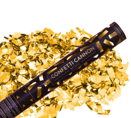 Confetti Cannon 40cm -  Gold Metallic