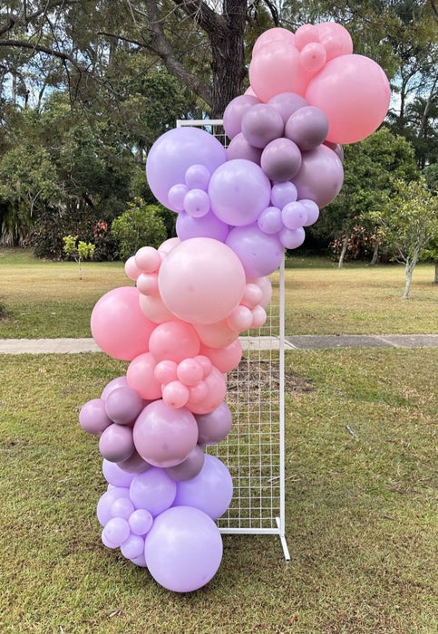 2m Balloon Garland on Rectangle Standing frame - Choose Your Colours