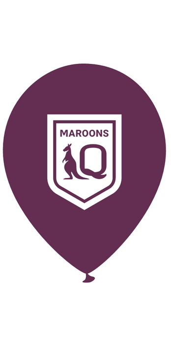 State of Origin QLD balloons - 10 Pack -  Flat -