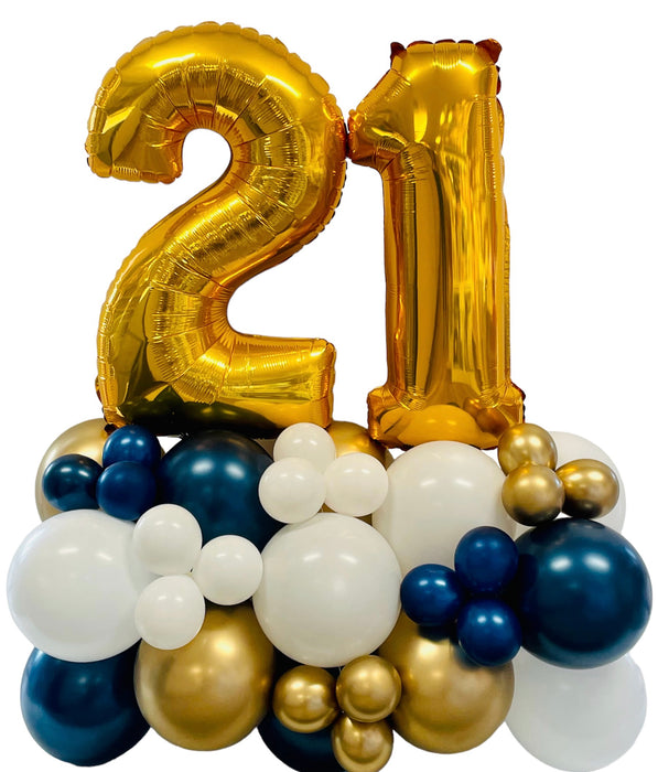 Medium Number Balloon with Garland Base