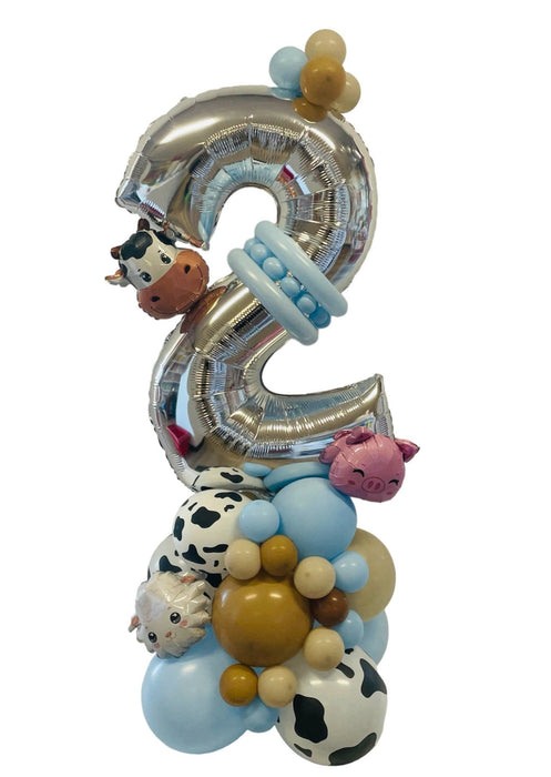 Farm Yard Themed Balloon Base - Choose Your Age