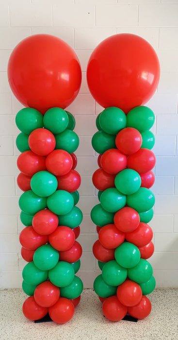 Balloon Pillar with Giant Round Balloon 2.4m - Grand Entrance Decor