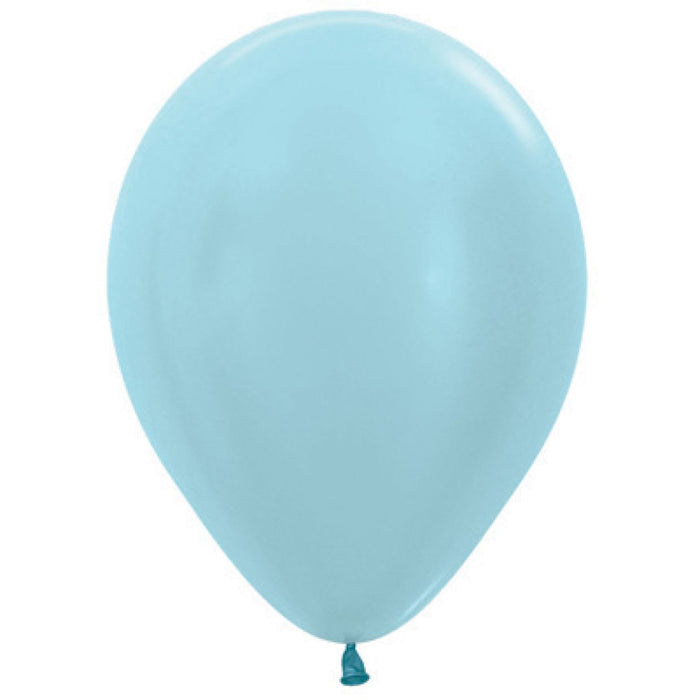 Light Blue Balloons Pearl ~ Singles ~ Pack ~ Helium Filled ~ Flat