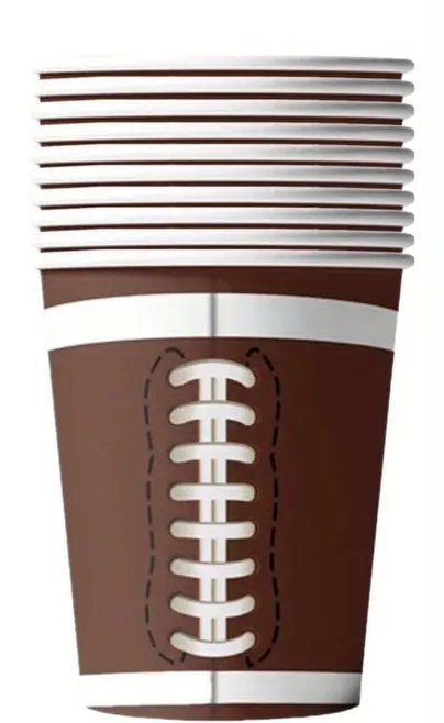 Football Paper Cups 10pk