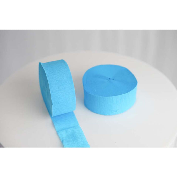 Azure Blue Streamer  - Crepe Paper